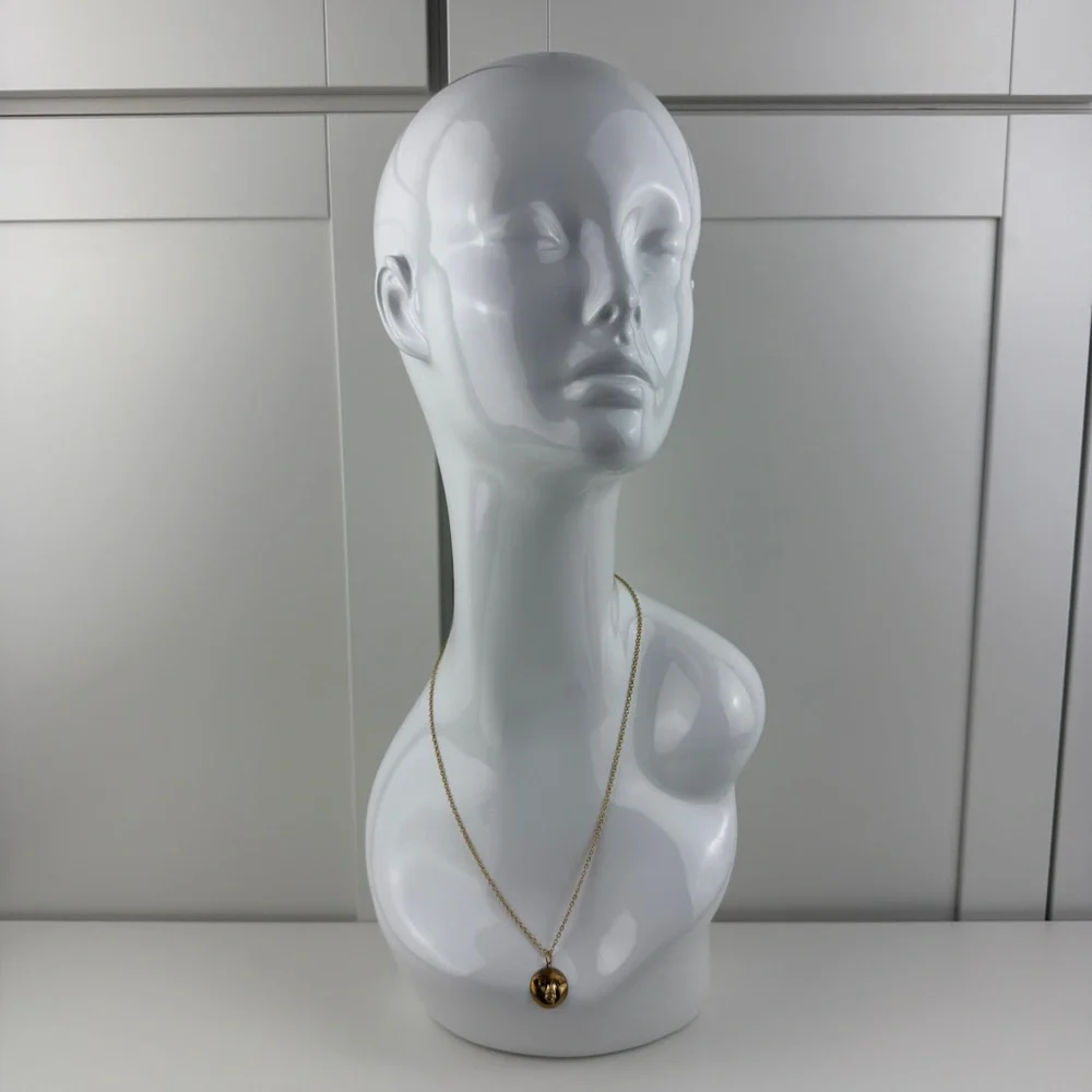 "Antique" Faux Gold Moon Face Charm Pendant Necklace Celestial Boho Witchy Goth! - Picture 2 of 16